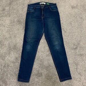 DENIMLAB Jeans Womens 2 Skinny Leg Denim Blue Dark Wash Stretch Pants 30x28